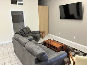 Living area - Downtown modern 2 bedroom apartment, no steps. We have boat parking w/electric. (Lansing)