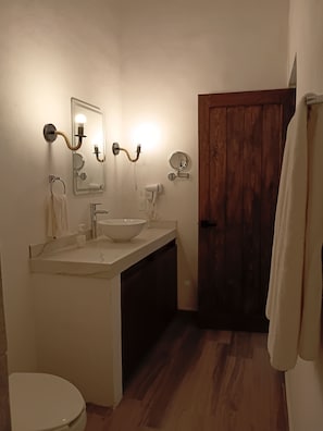 Suite Deluxe | Baño | Ducha, secador de pelo, toallas y jabón