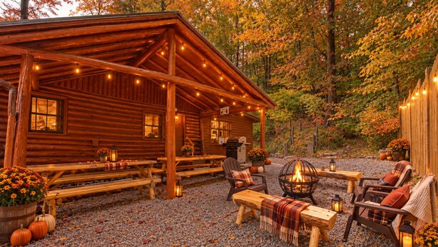 Outdoor dining - Black Bear Lodge -Spacious 4BR in Prime LG Location! (Lake George)