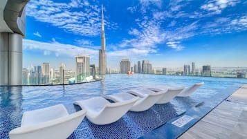 Outdoor pool, open 7:00 AM to 7:00 PM, pool umbrellas, pool loungers