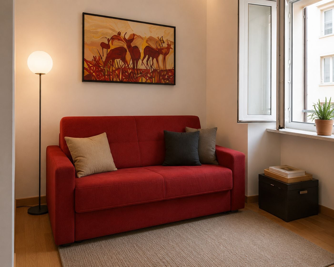 Appartamento Deluxe, 2 camere da letto, cucina | Area soggiorno