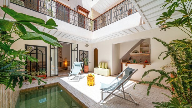 Unclassified image, 1 of 27, button - Riad Le Bertal - Private Beldi Chic Riad with Pool & Sunset Rooftop in Medina (Marrakech)
