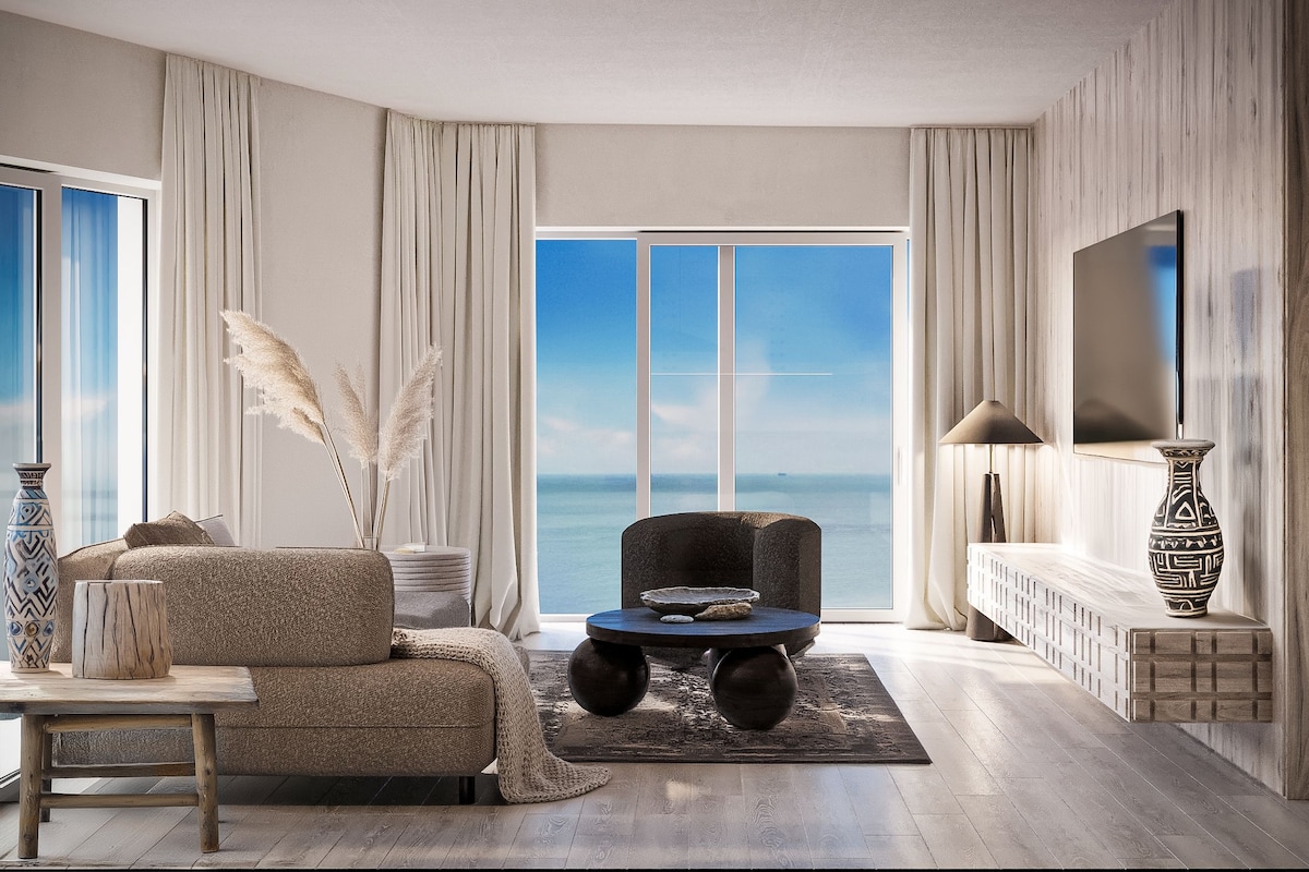 FLOW SEA VIEW | Bộ đồ giường kháng dị ứng, minibar, két bảo mật tại phòng, bàn 