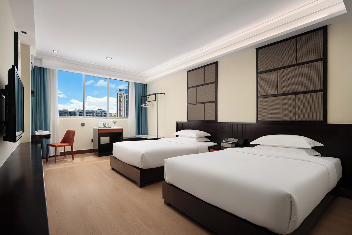 Habitación doble Confort, para no fumadores, baño privado | Escritorio, espacio para trabajar con laptop y wifi gratis 