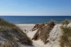 A beach with sand dunes and a clear view of the ocean. - Holiday apartment with 2 bedrooms (Norderney)