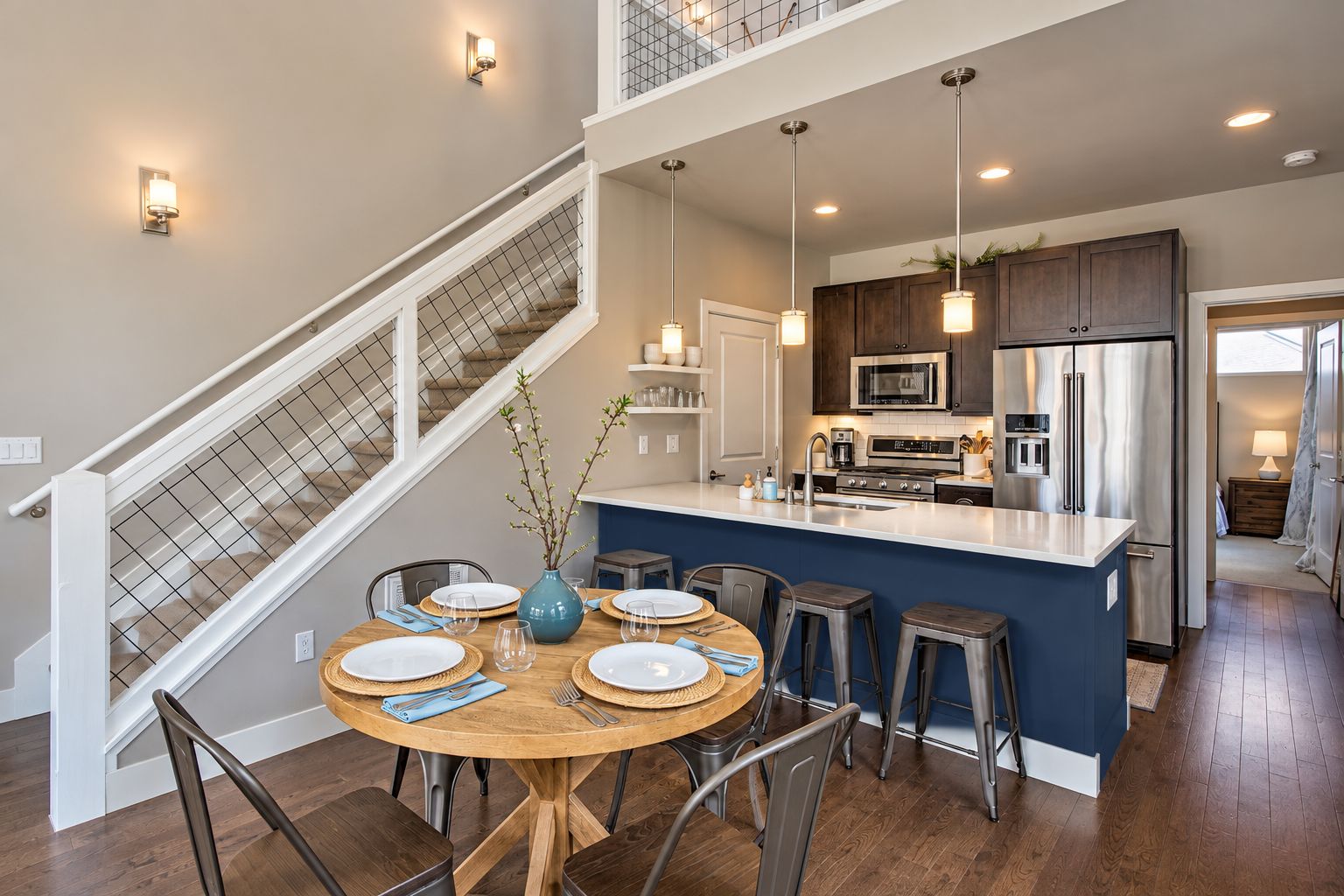 Kitchen and dining area Seats 8