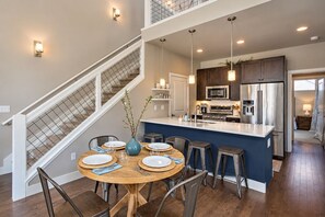 Kitchen and dining area Seats 8