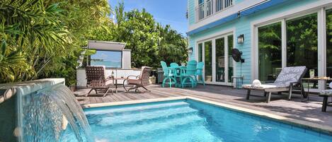 A heated pool
