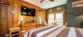 New Rustic Lake Area Home w/ Hot Tub & Fire Pit