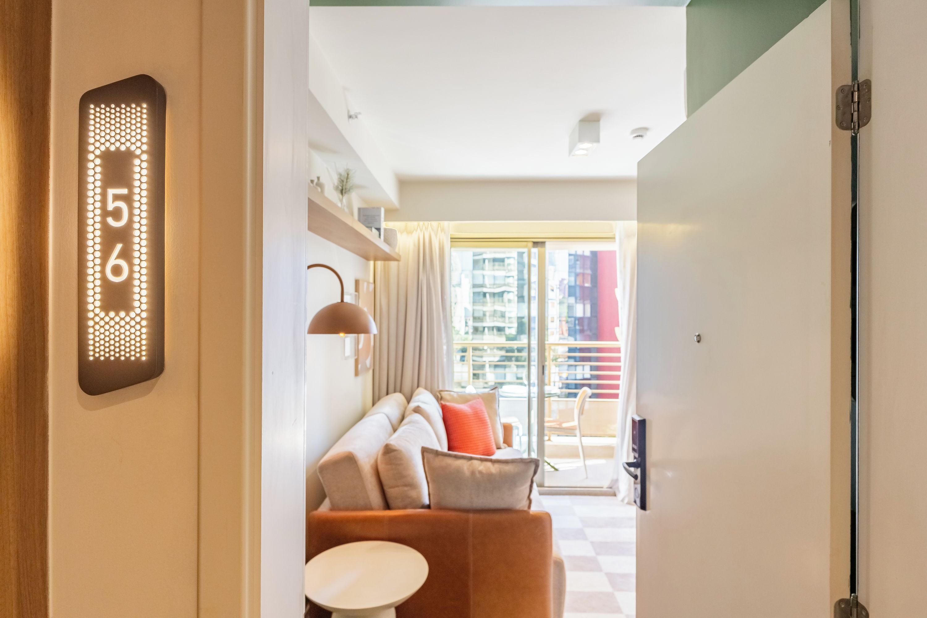 Elite Apartment, 1 Queen Bed with Sofa bed, Balcony, City View | Living area