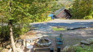 Terrace/patio - Catskills Retreat — Hot Tub, Barrel Sauna & Game Room, 3 Min to Hunter Mtn (Lanesville)