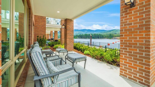 Terrace/patio - Gated Riverfront Condo W/ Private Boardwalk (Post Falls)