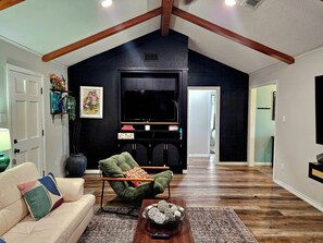 Unclassified image, 5 of 21, button - Spacious 4-bedroom in Quiet Bryan, Minutes from Texas A&M, Firepit, Big Backyard (Bryan)