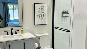 Bathroom - Newly Built Modern Private 1BR Jr ADU • Kitchen + Laundry (Fontana)