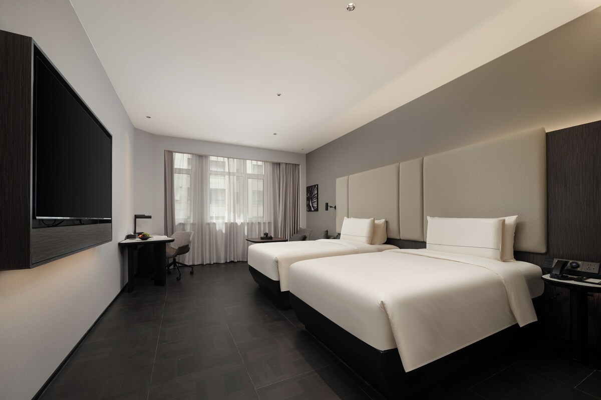 ห้องแฟมิลี่ทวิน | โต๊ะทำงาน, พื้นที่ทำงานแบบใช้แล็ปท็อป, Wi-Fi ฟรี, ผ้าปูที่นอน