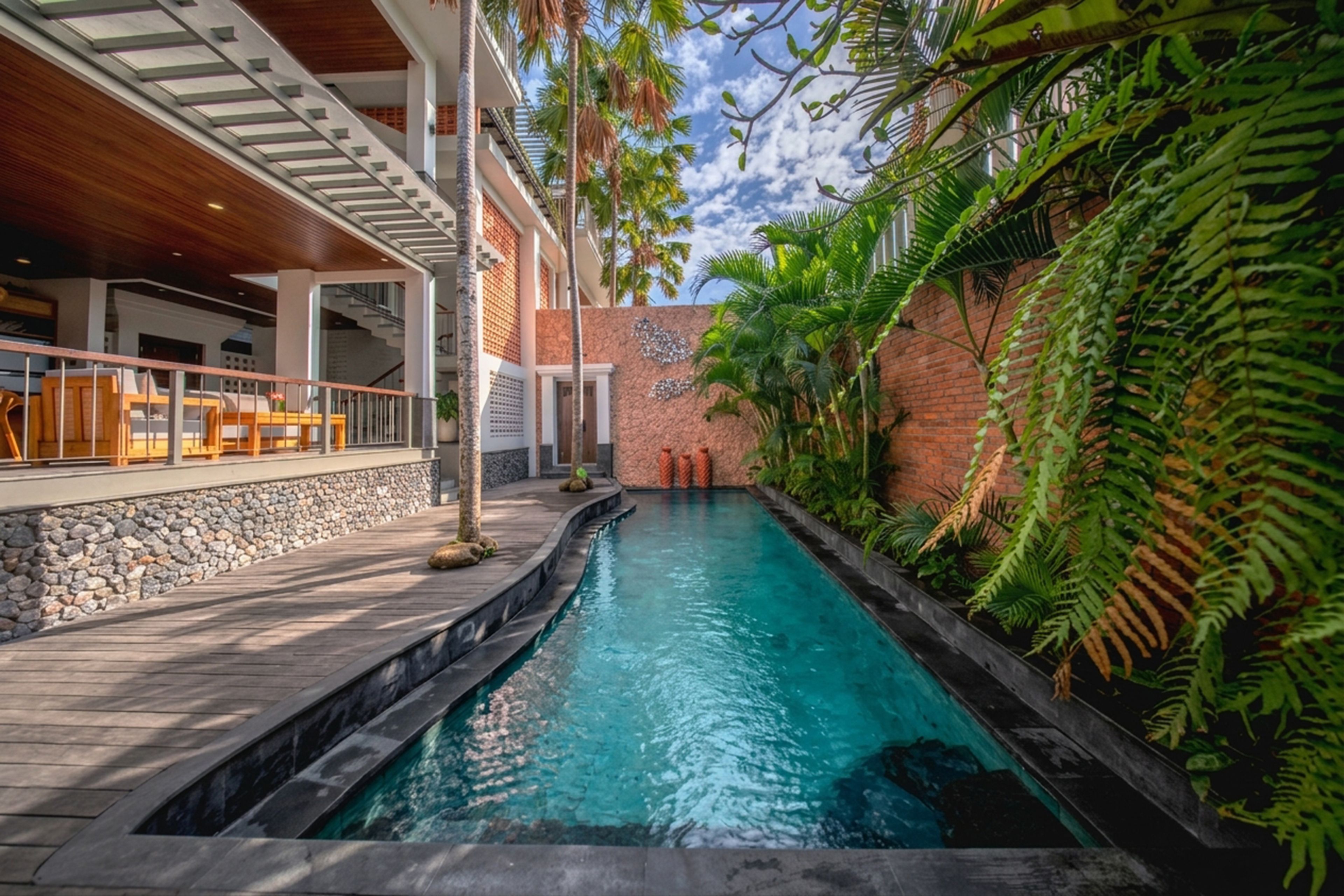 Outdoor pool, open 6:00 AM to 9:00 PM, pool umbrellas, sun loungers