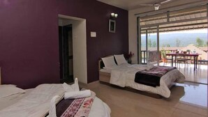 Family Quadruple Room, Balcony, Hill View | In-room safe, iron/ironing board (on request), WiFi (free), bed sheets