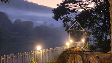 Barraca básica, vista para o resort