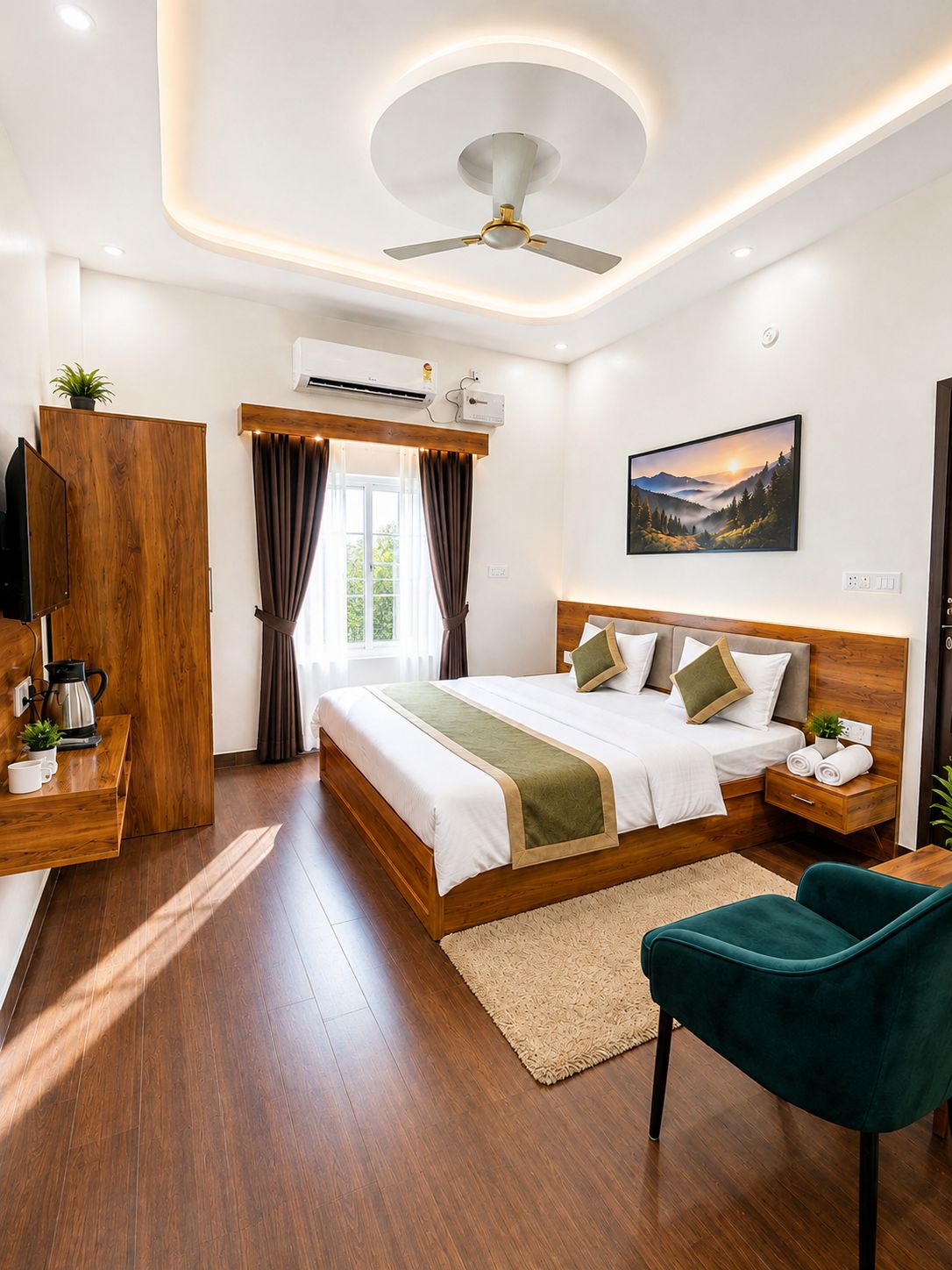 Quarto casal econômico, vista para o jardim
