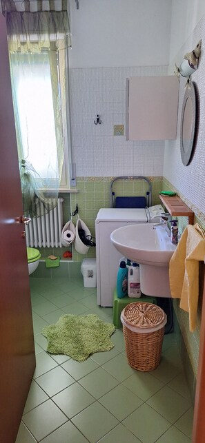 Bruser, hårtørrer, bidet, håndklæder