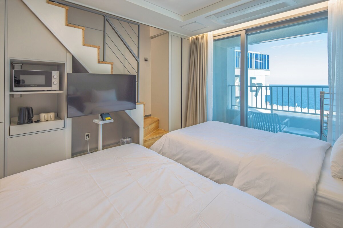 Loft Twin Ocean | Ropa de cama de alta calidad, wifi gratis y ropa de cama 