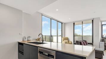 Practical kitchen area for preparing simple meals