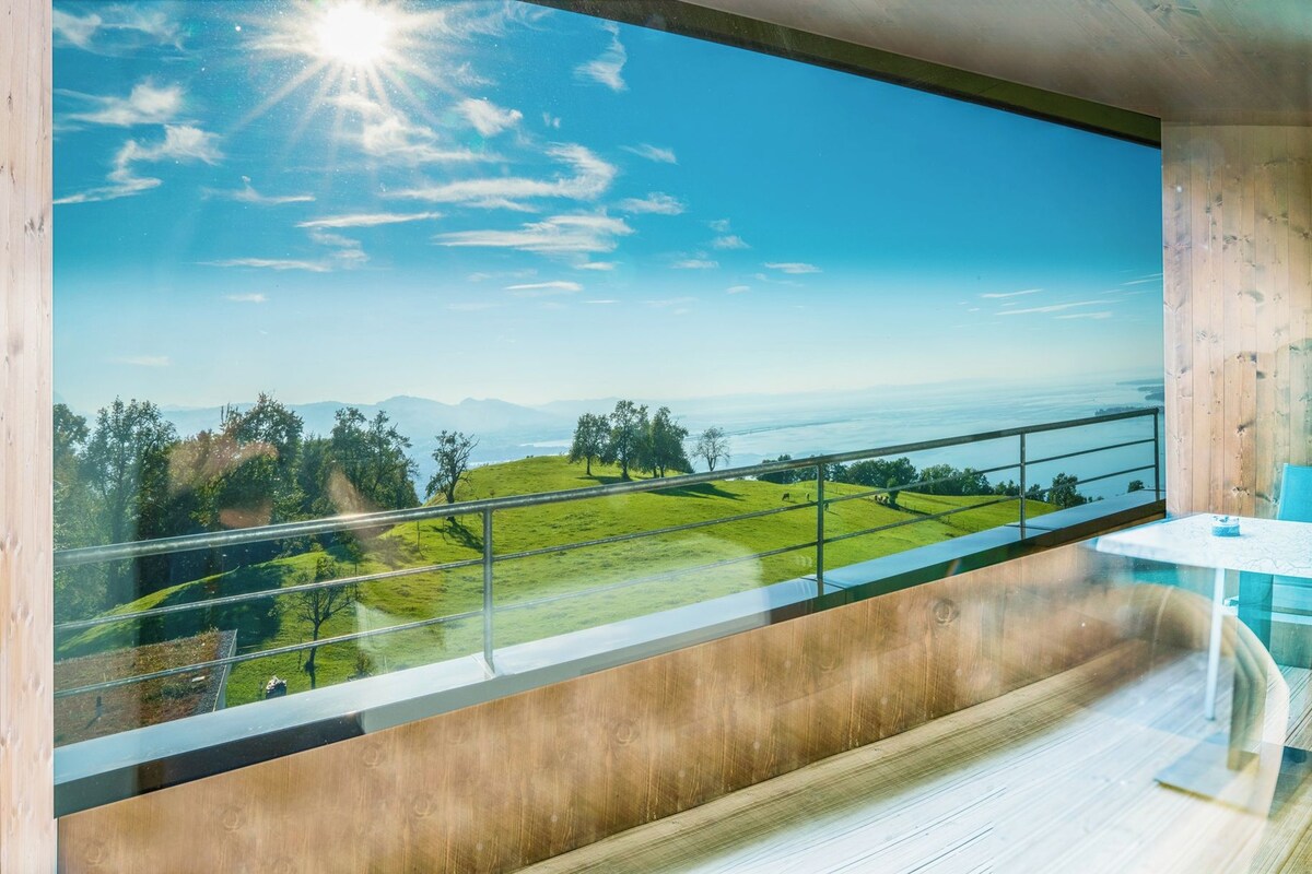 Quarto casal luxo, vista para o lago