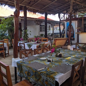 Outdoor dining - esban dream hotel (Paje)