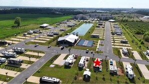 Aerial view - Relaxing RV resort in Foley Alabama LOT 78 with 3 pools 1 heated year round (Foley)