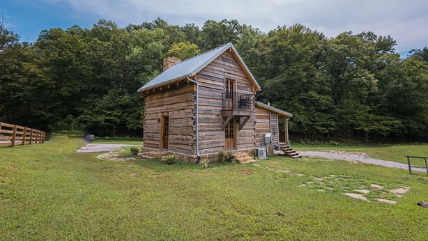 Unclassified image, 1 of 13, button - Hand-Restored 1800s Log Cabin + Creek + FirePit (Franklin)