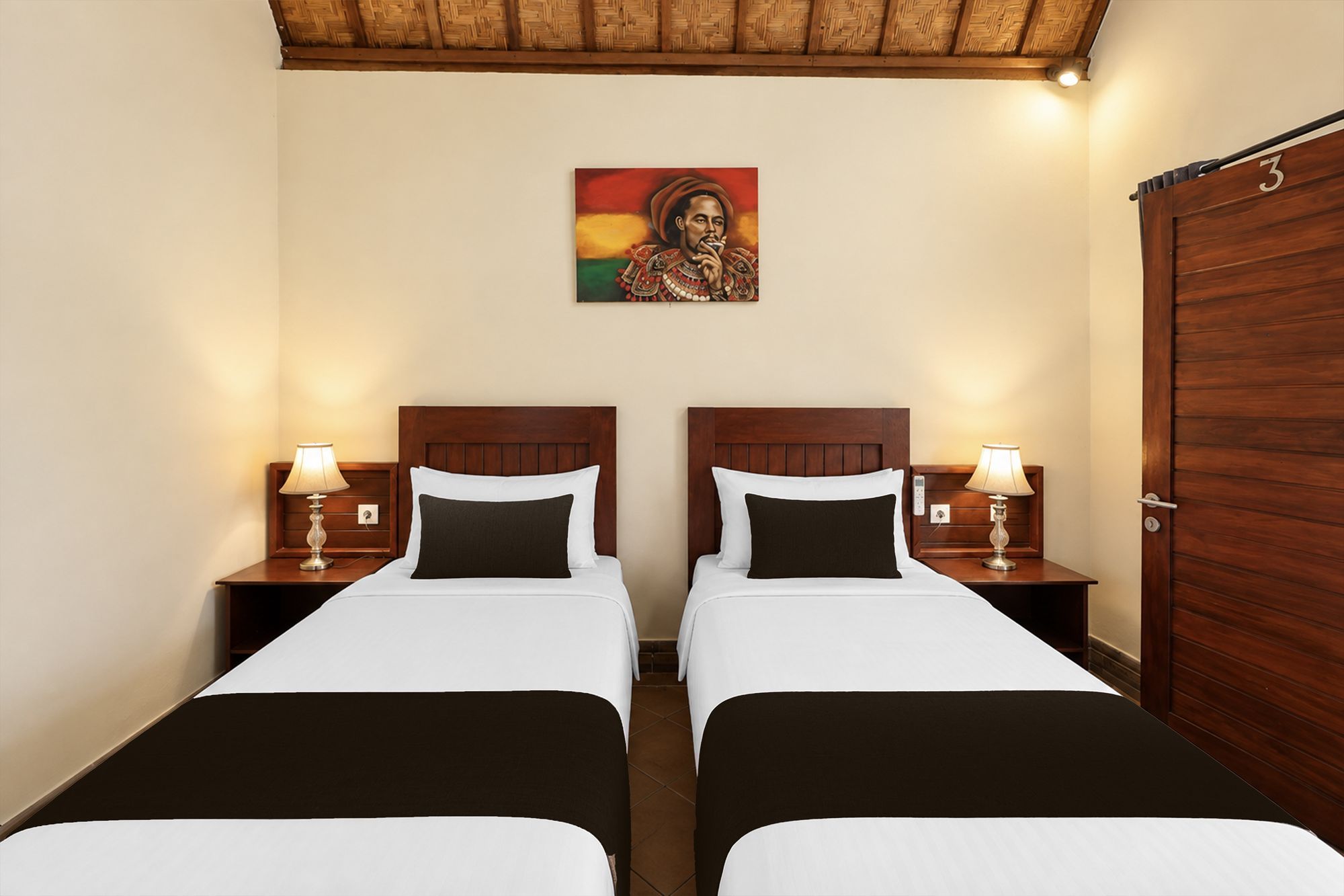Habitación Deluxe con 2 camas individuales | Escritorio, wifi gratis, ropa de cama