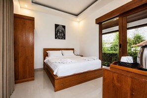 Quarto casal, vista para o jardim | Wi-Fi de cortesia