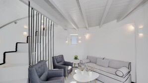 Living area - Windmill Luxury Villa (Santorini)