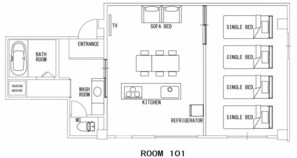 Floor plan - Kamon INN Osaka (Osaka)