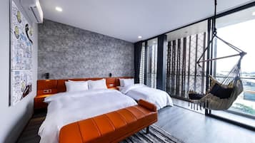 Tripla Executive, balcone, vista città | Wi-Fi gratuito