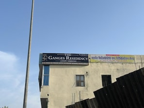 A building with a sign for 'The Ganges Residency' indicating luxury homestay accommodation. - The Ganges Residency (Varanasi)