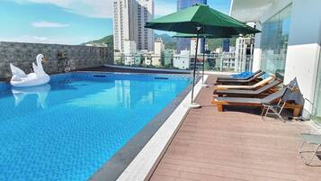Family Apartment, Beach View | Pool | Seasonal outdoor pool