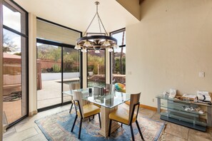Dining - 4-bedroom estate with 25 foot ceilings, formal salon and resort-style pool (Paradise Valley)
