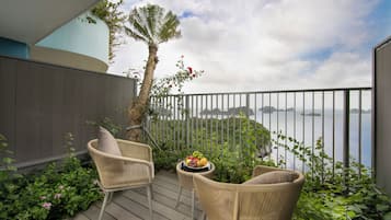 Premier Double Room, Balcony, Sea View | Terrace/patio