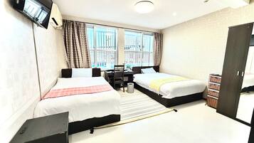 Desk, WiFi (free), bed sheets