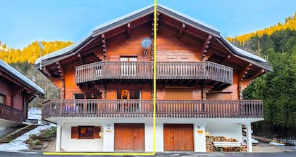 CHALET PASCAL, chalet mitoyen 4 chambres 4 sdb à 150 m du télésiège du linga