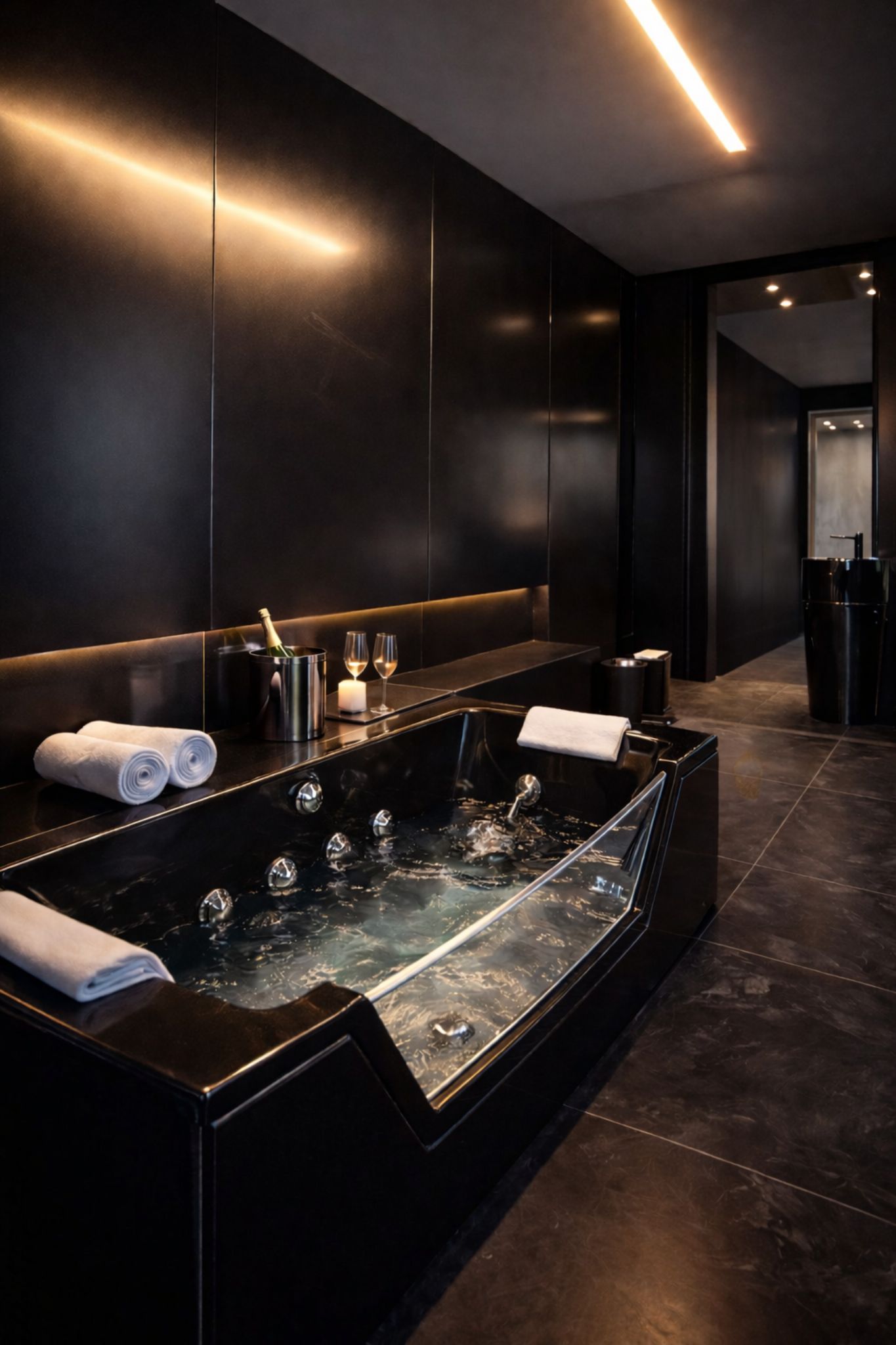 Deluxe-Studiosuite, Balkon, Blick auf den Innenhof | Wellness
