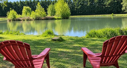 Chalet tout confort au bord de l’étang - Entre Loire et Sologne