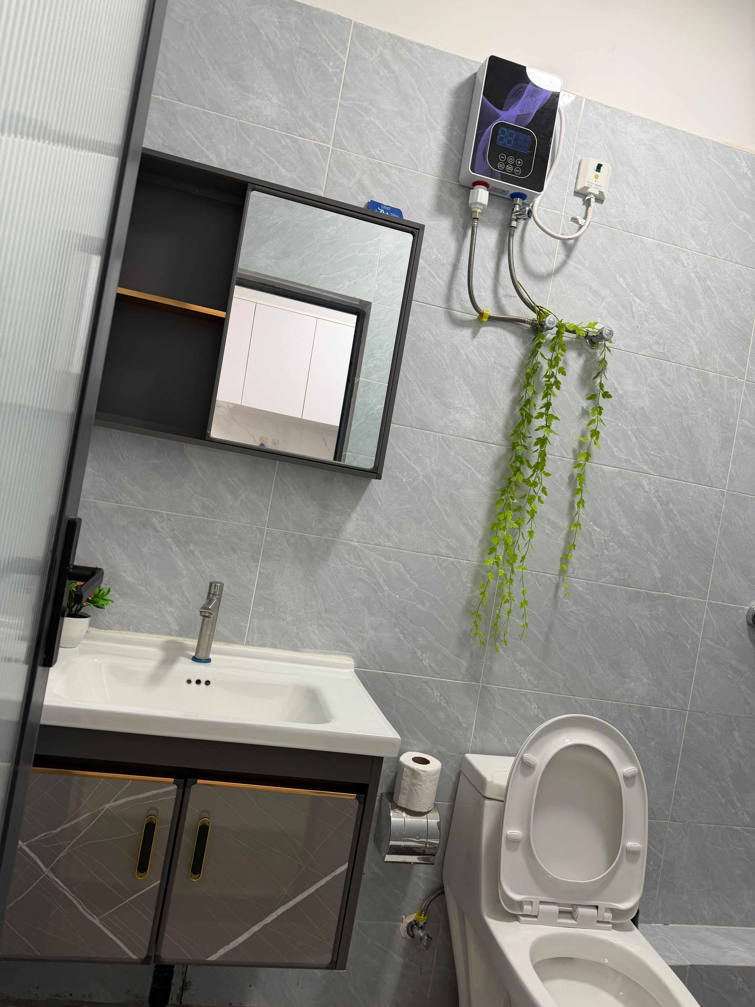 Towels, soap, toilet paper
