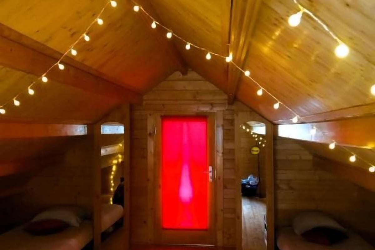 Comfort chalet, balkon, uitzicht op tuin | Gratis wifi
