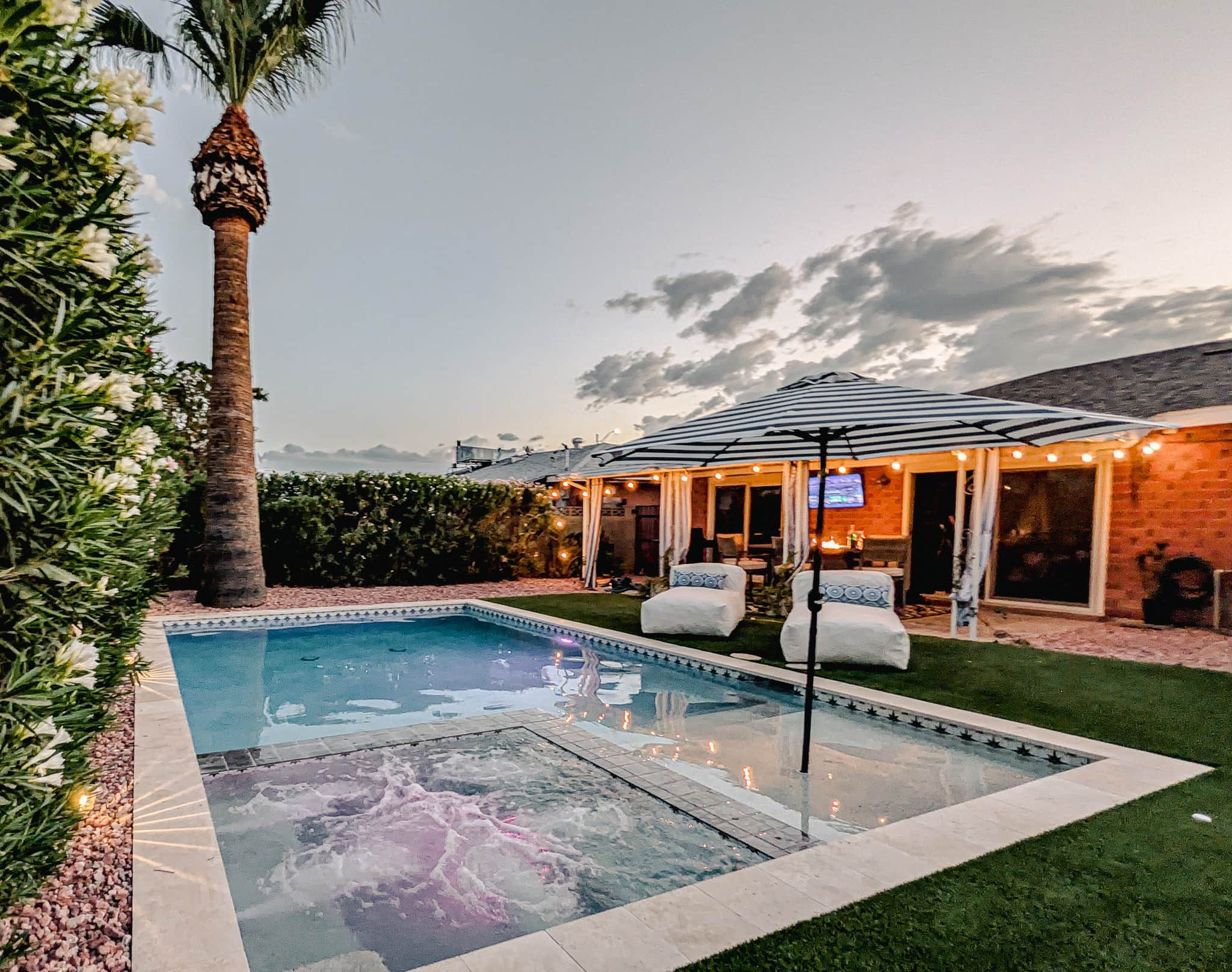 Outdoor pool, a heated pool