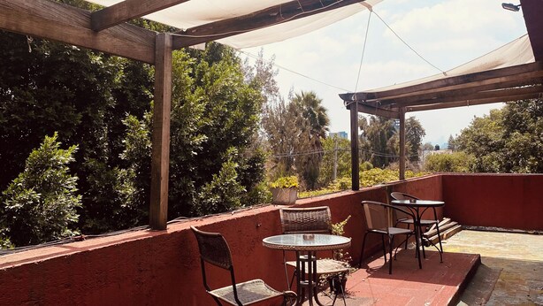 Outdoor dining - Enjoyable Studio with a Terrace in Mexico City (Ciudad de México)