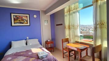 Economy Double Room, Non Smoking, City View | Desk, laptop workspace, free WiFi