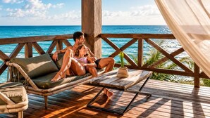 Deluxe Villa, Terrace, Sea View | Minibar, in-room safe, desk, laptop workspace - Olivia Oceanfront Tulum (Tulum)