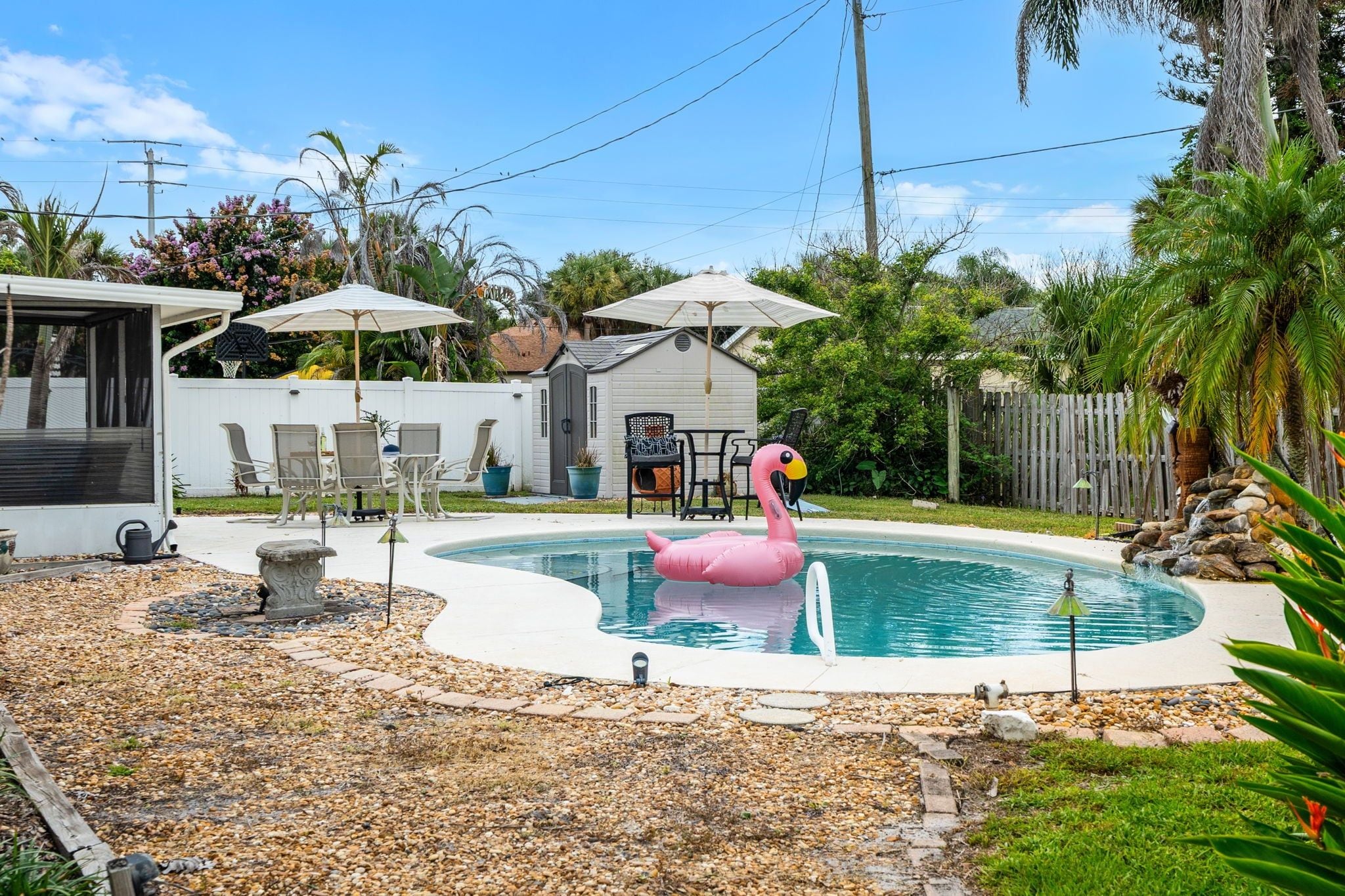 A heated pool